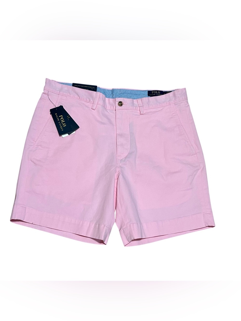 New Polo Ralph Lauren Classic Fit Pink Shorts Stretch Chino Size 36 NWT